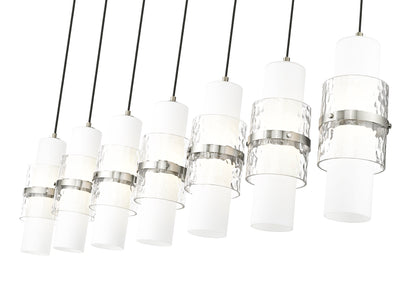 Cayden 7 Light Linear Chandelier Brushed Nickel