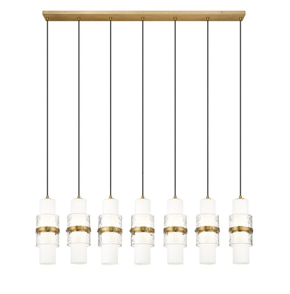 Cayden 7 Light Linear Chandelier Modern Gold