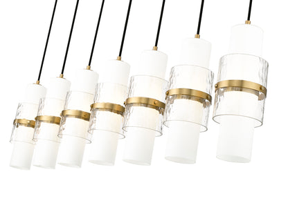 Cayden 7 Light Linear Chandelier Modern Gold