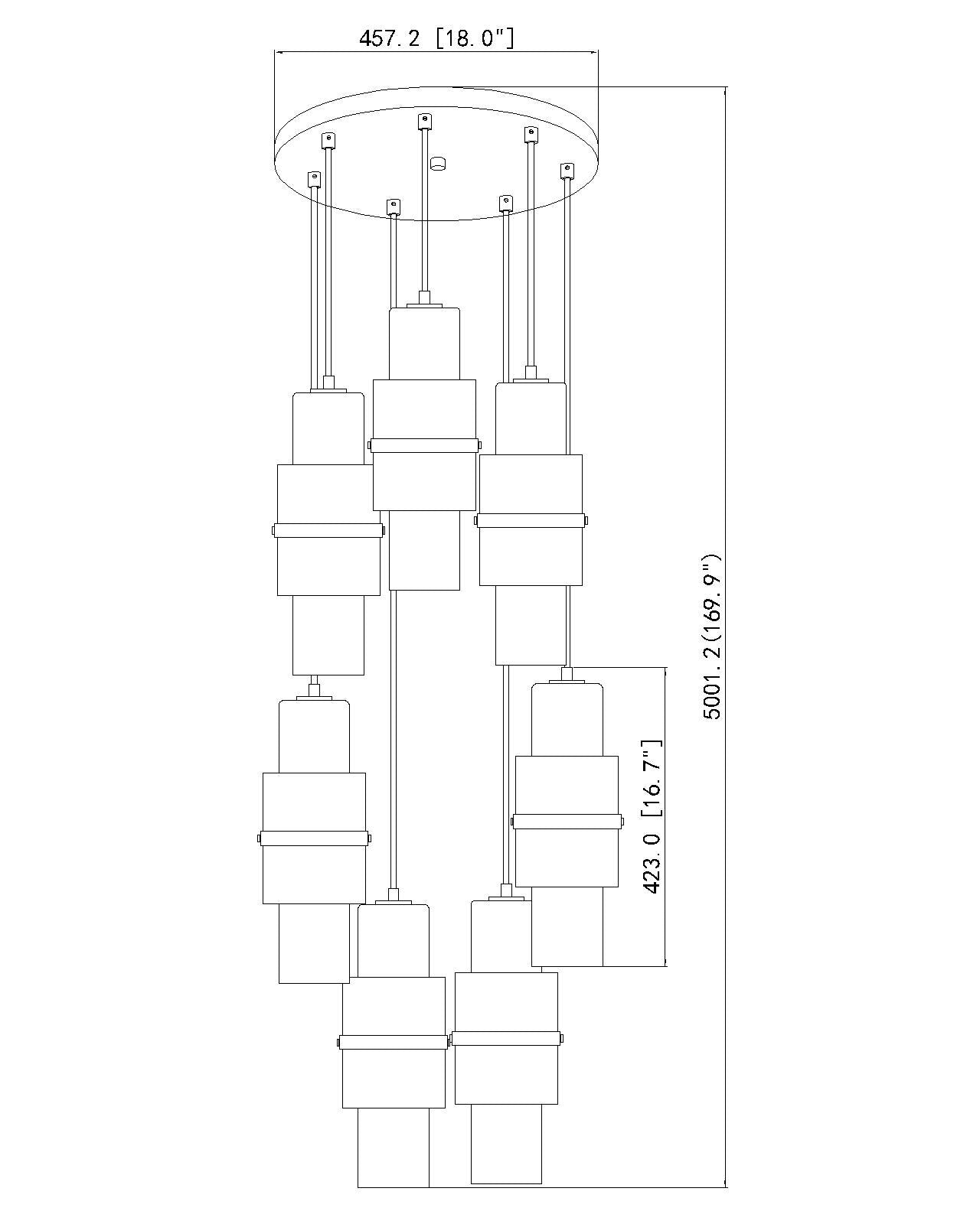 Cayden 7 Light Chandelier Brushed Nickel