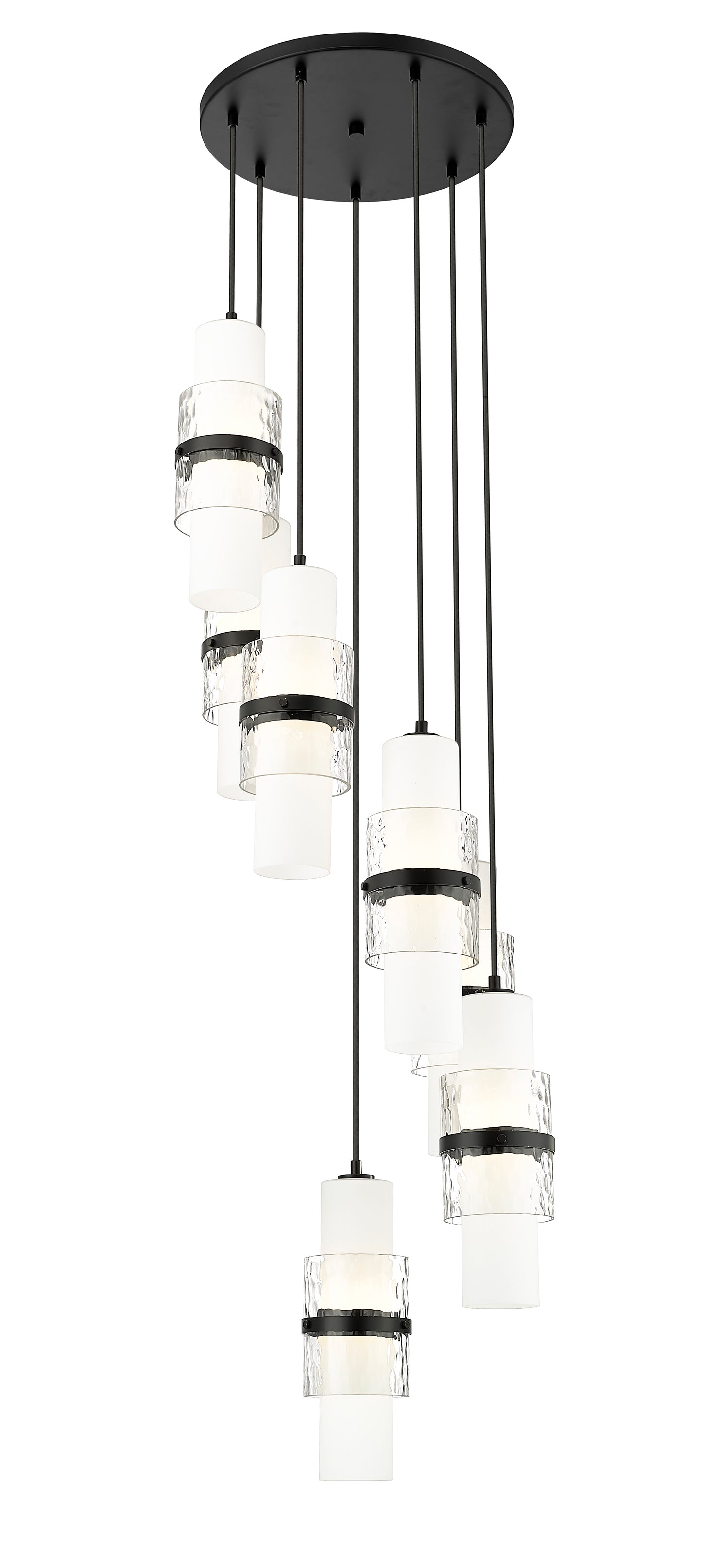 Cayden 7 Light Chandelier Matte Black
