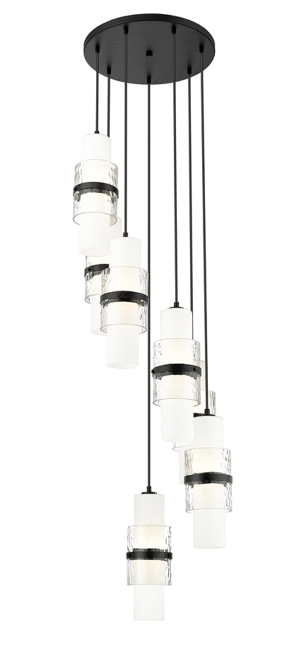 Cayden 7 Light Chandelier Matte Black