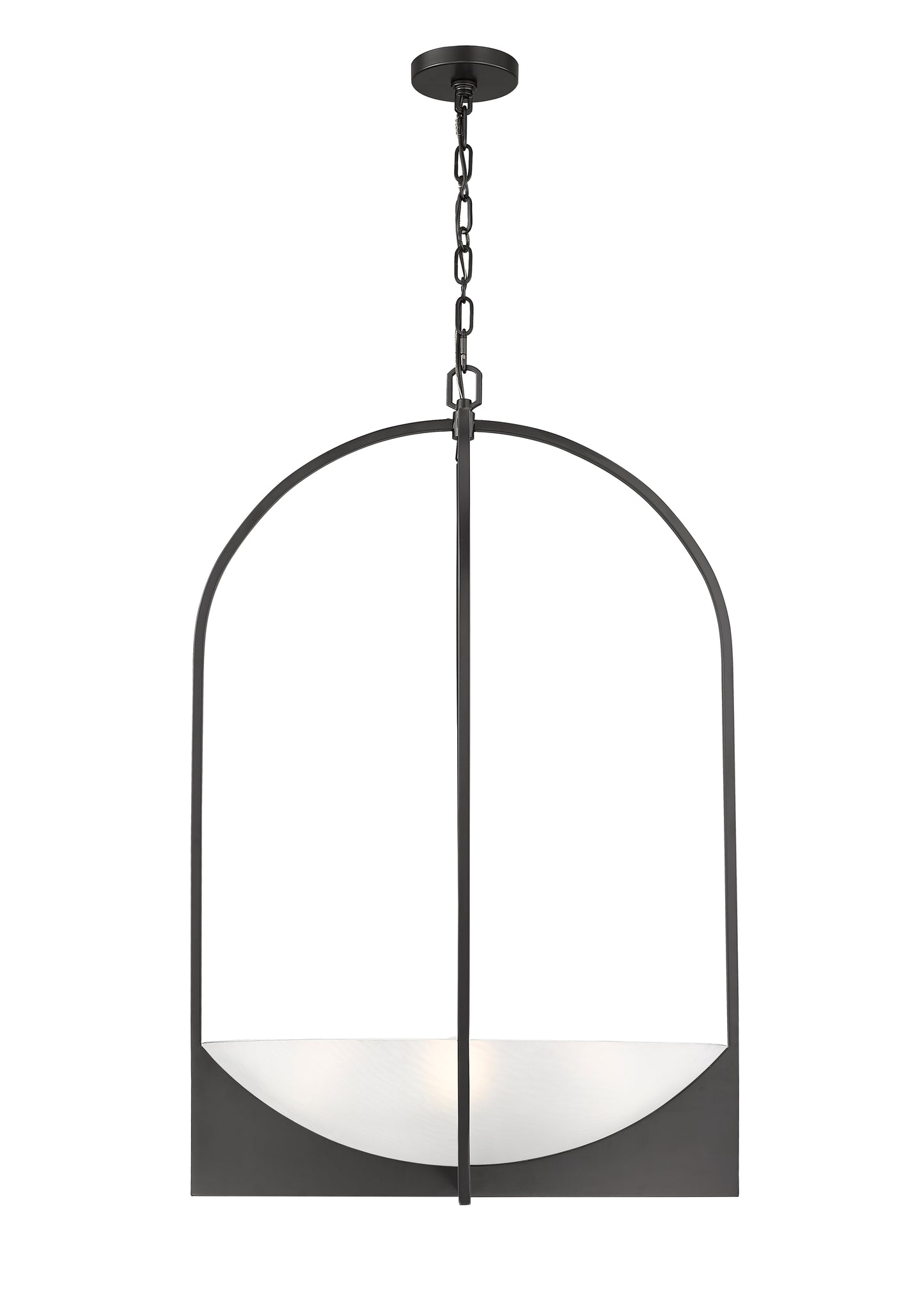 Devon 6 Light Chandelier Matte Black