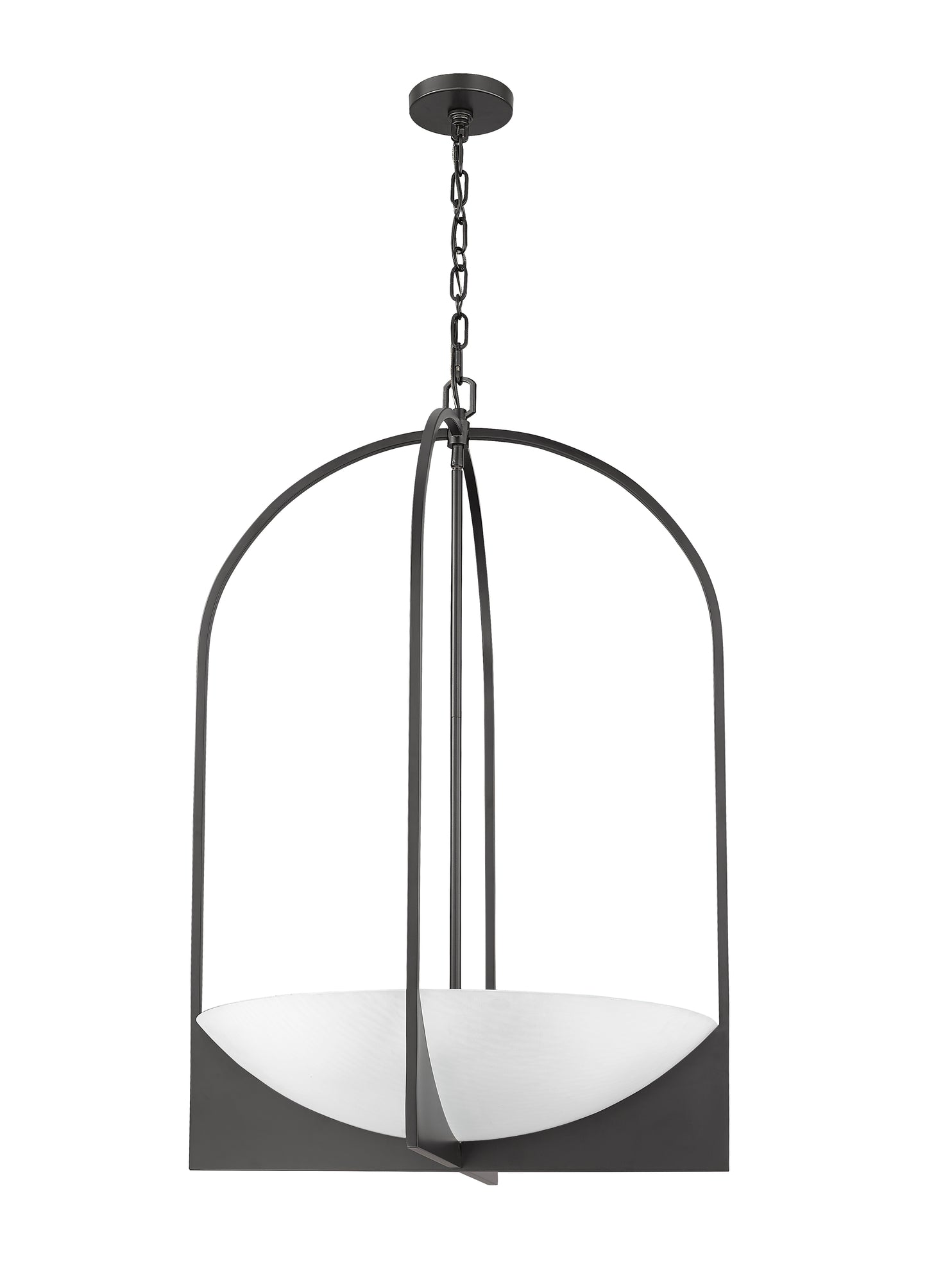 Devon 6 Light Chandelier Matte Black