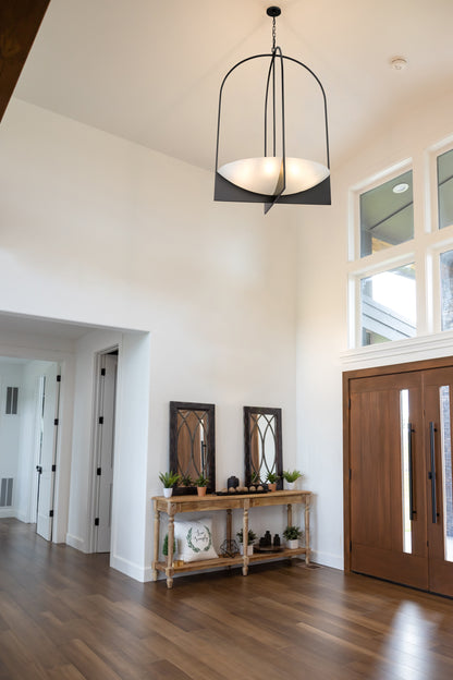 Devon 8 Light Chandelier Matte Black