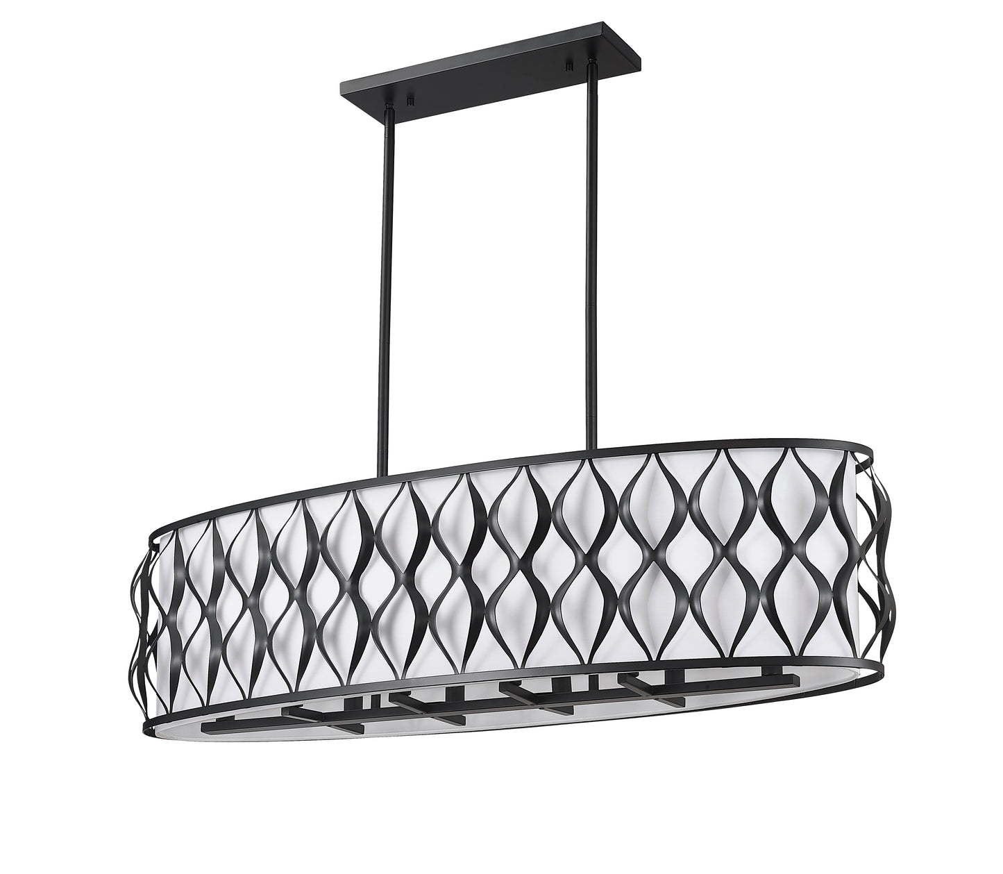 Harden 10 Light Linear Chandelier Matte Black
