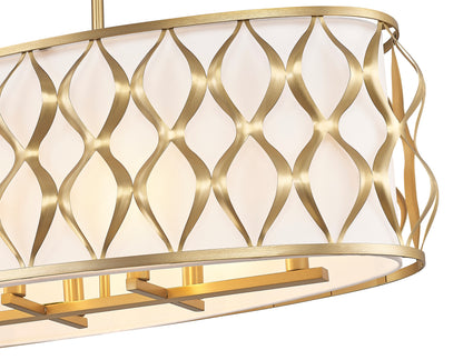 Harden 10 Light Linear Chandelier Modern Gold