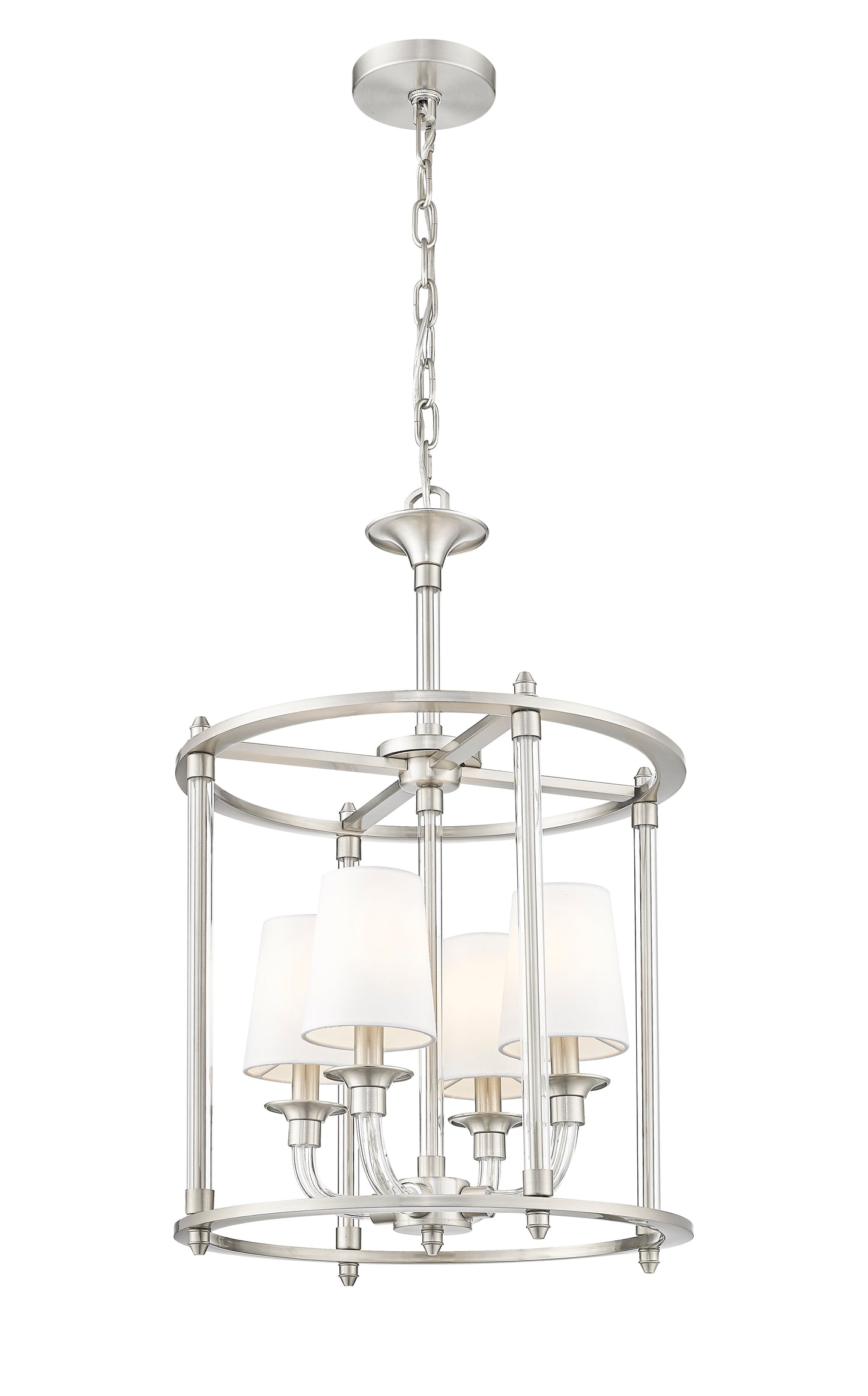 Katerina 4 Light Chandelier Brushed Nickel