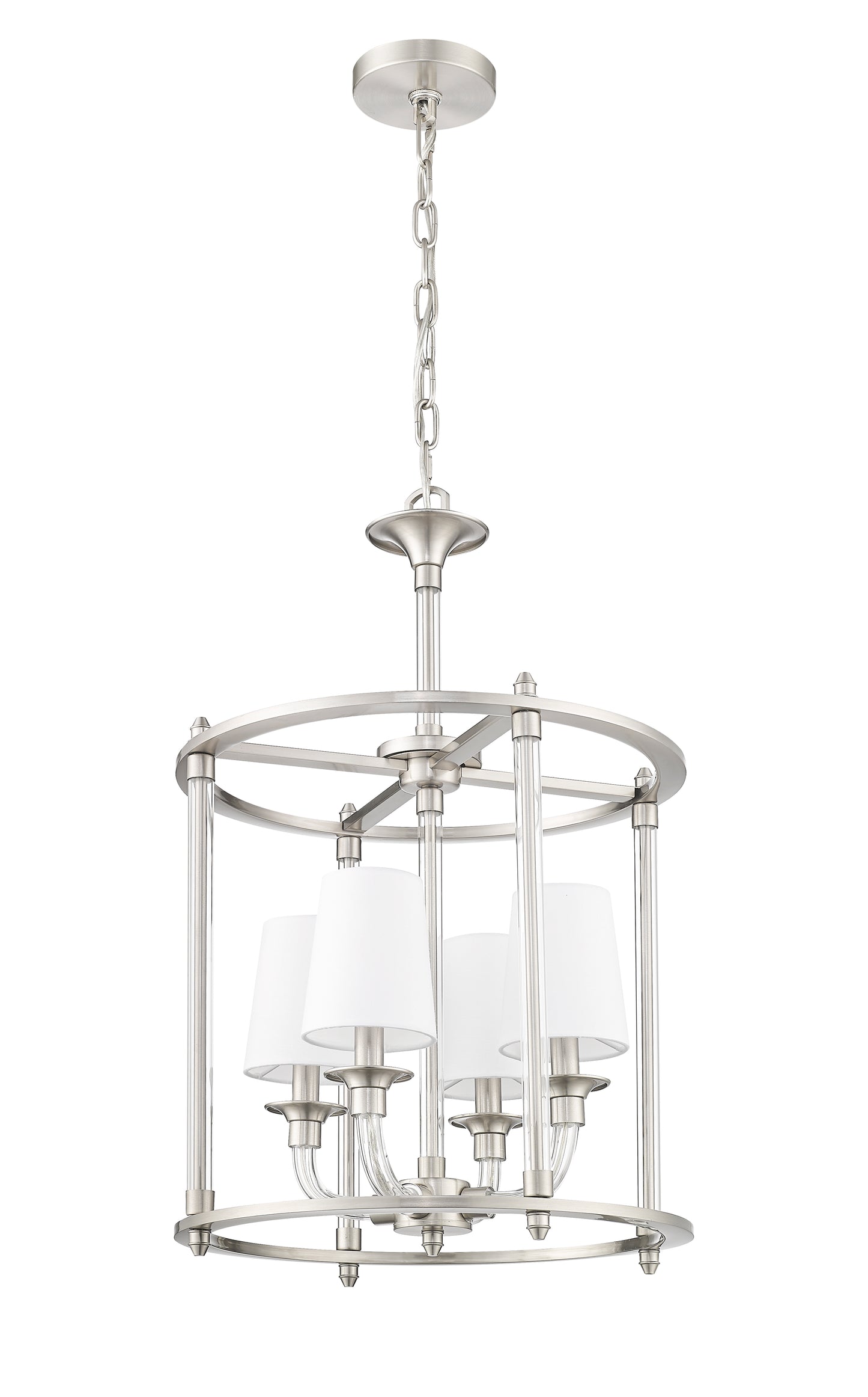 Katerina 4 Light Chandelier Brushed Nickel
