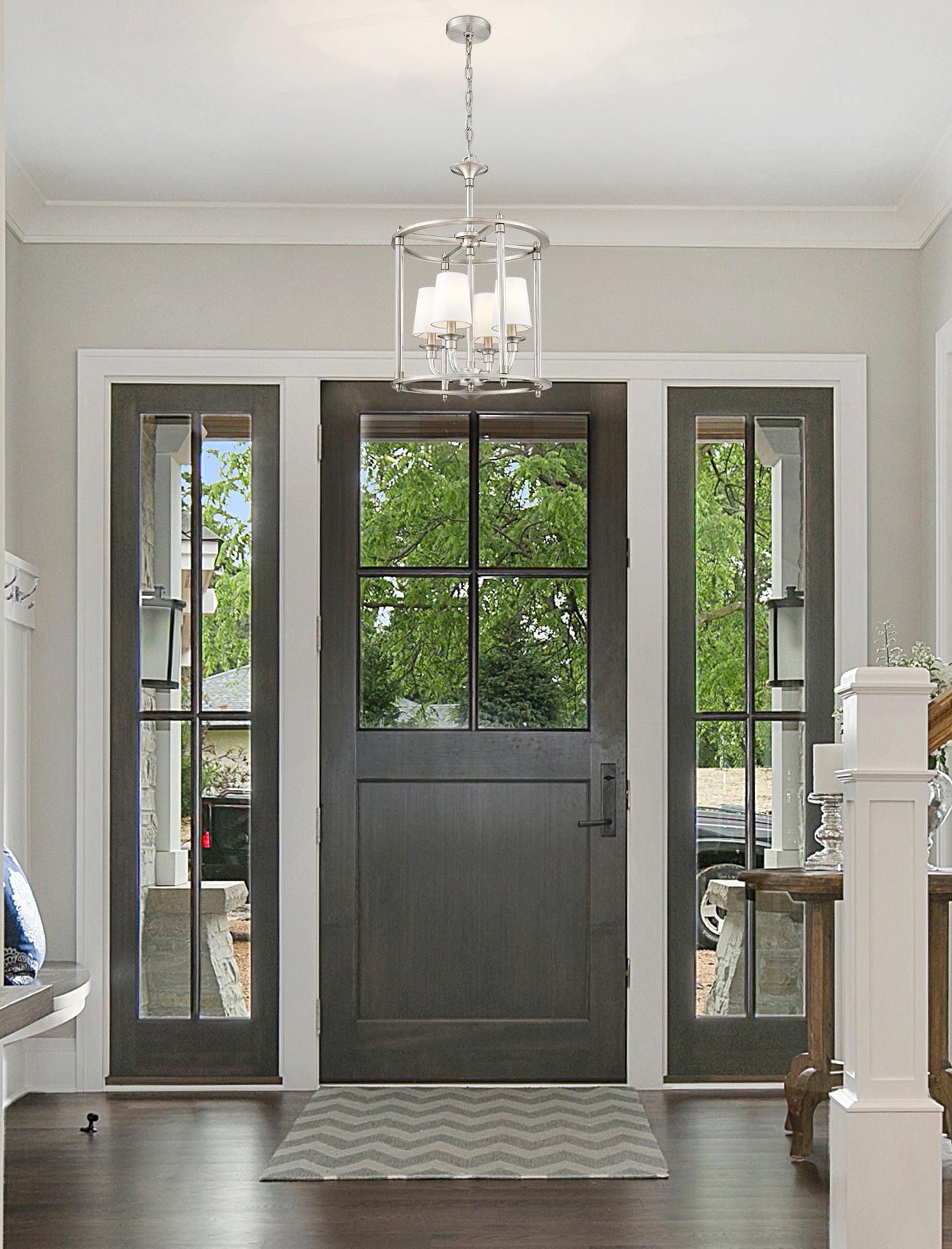 Katerina 4 Light Chandelier Brushed Nickel