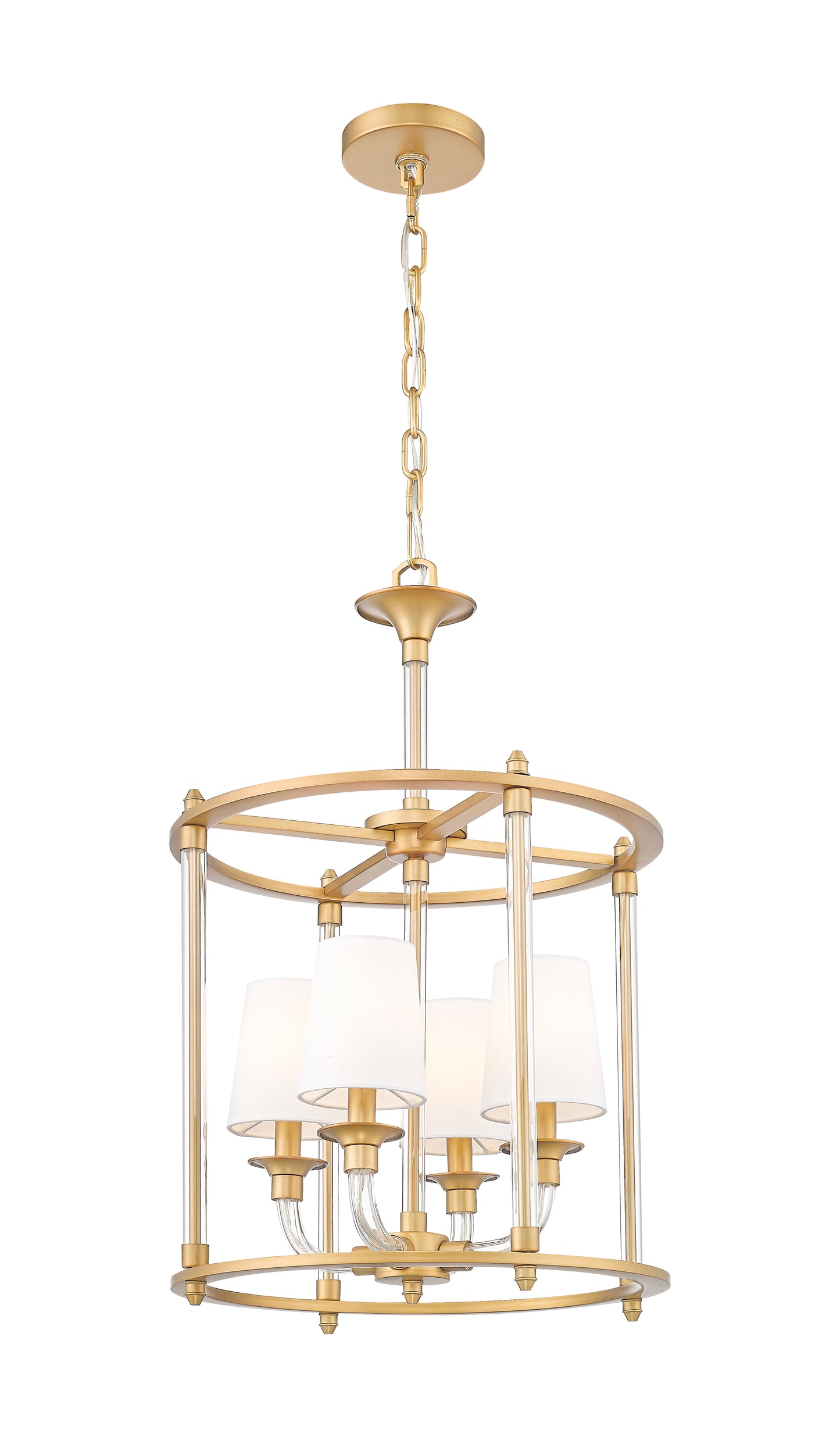 Katerina 4 Light Chandelier Rubbed Brass