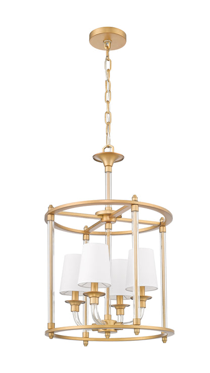 Katerina 4 Light Chandelier Rubbed Brass