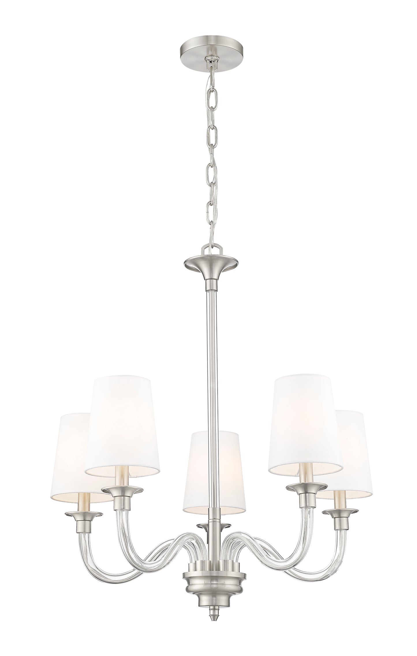 Katerina 5 Light Chandelier Brushed Nickel