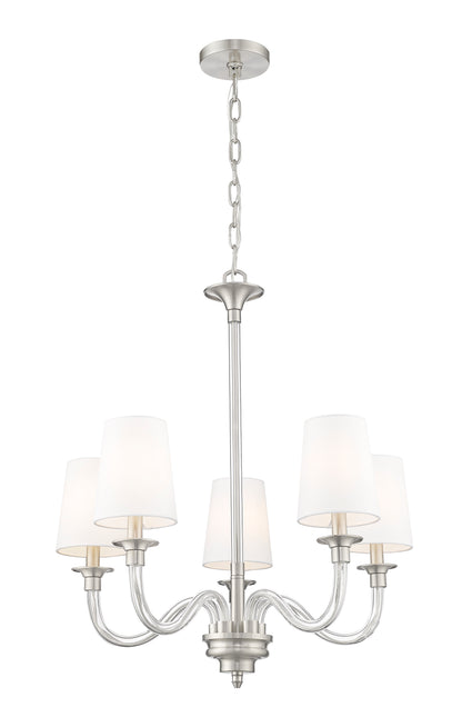 Katerina 5 Light Chandelier Brushed Nickel