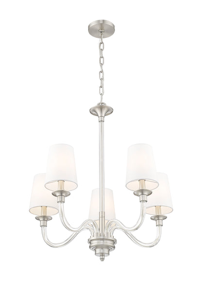 Katerina 5 Light Chandelier Brushed Nickel