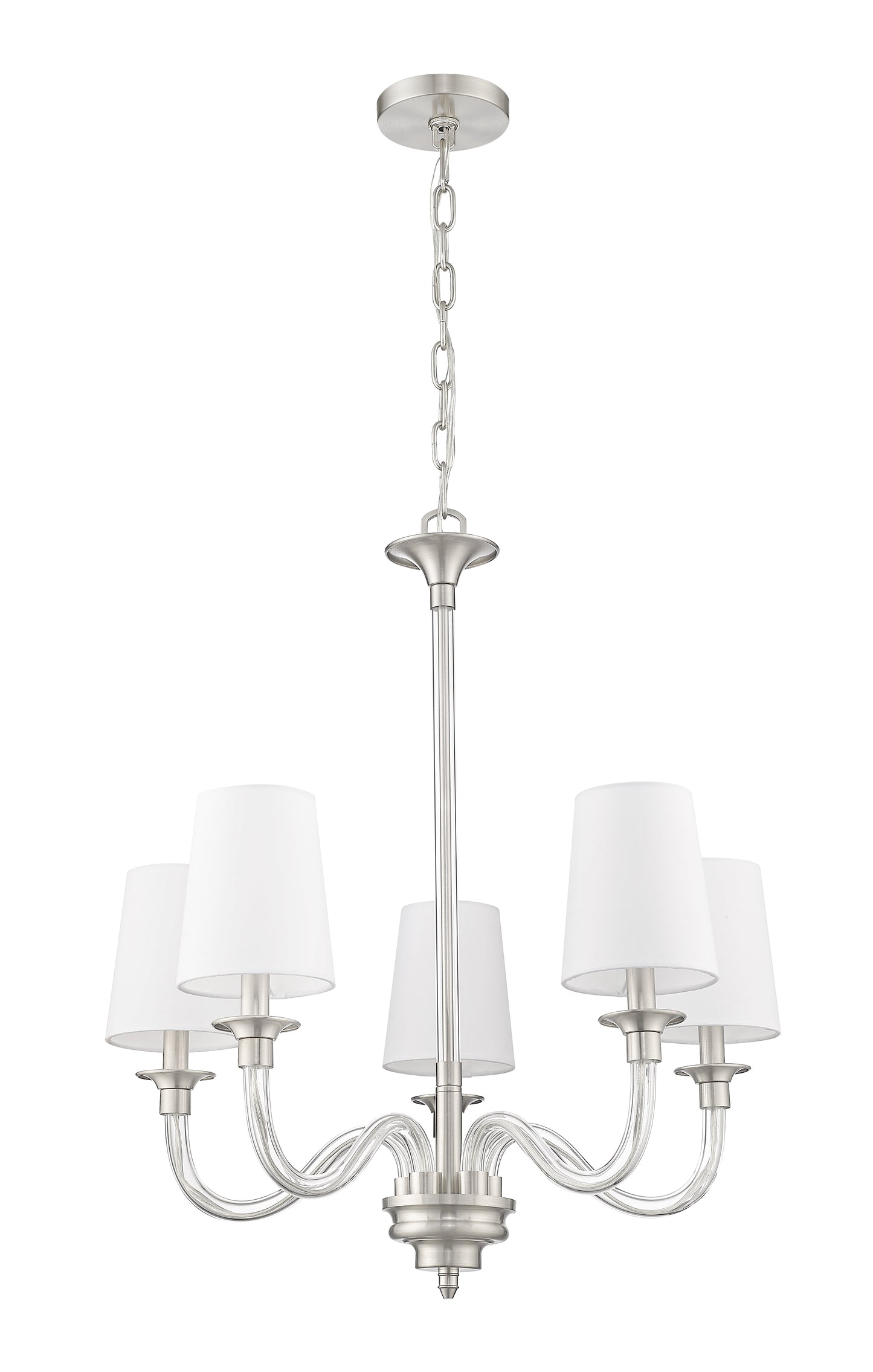 Katerina 5 Light Chandelier Brushed Nickel