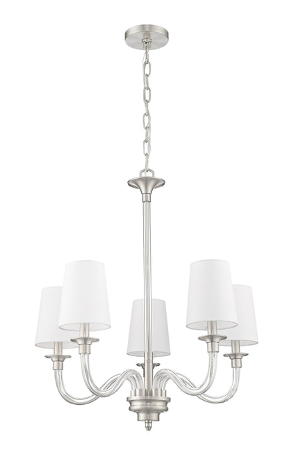 Katerina 5 Light Chandelier Brushed Nickel