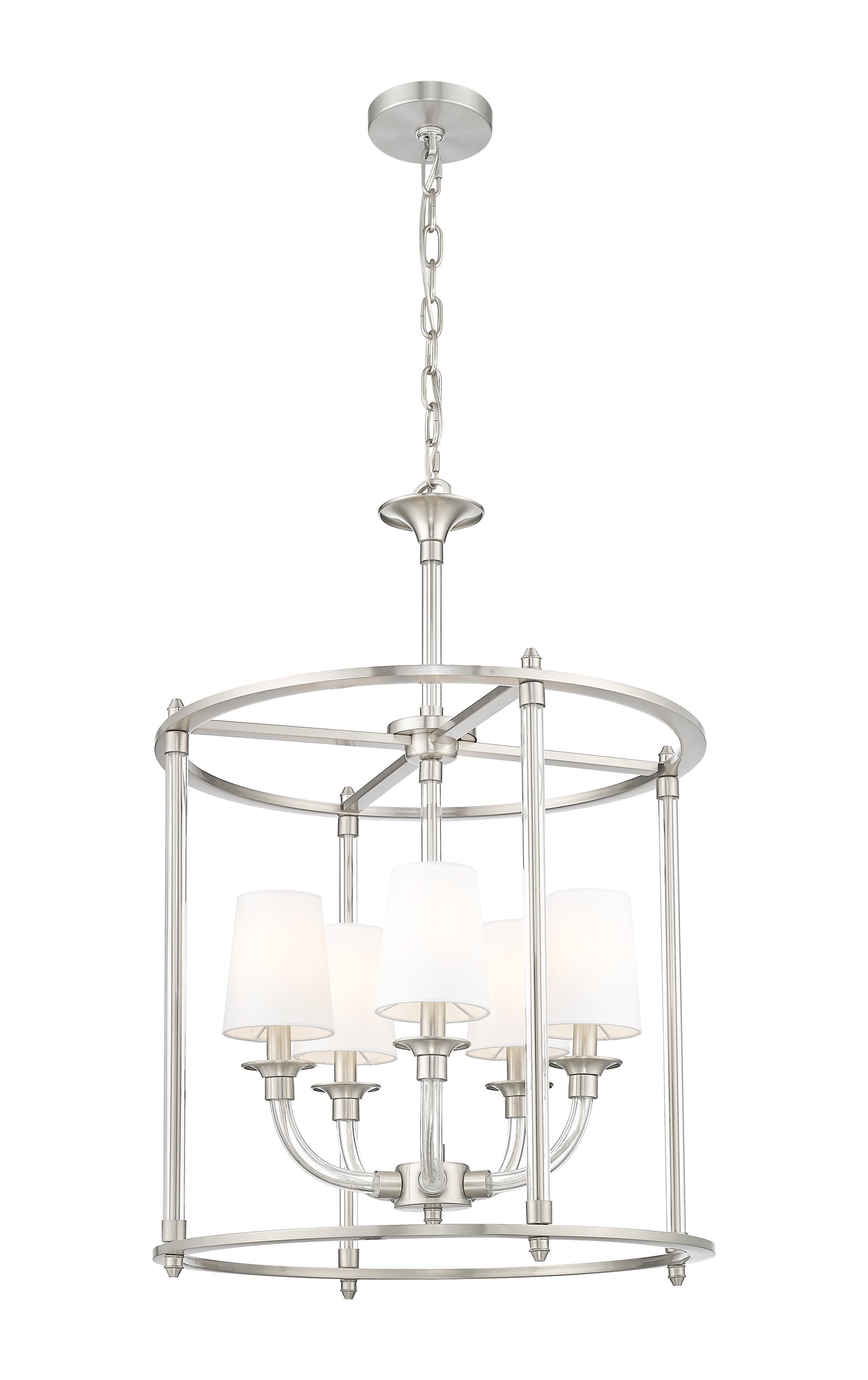 Katerina 5 Light Chandelier Brushed Nickel