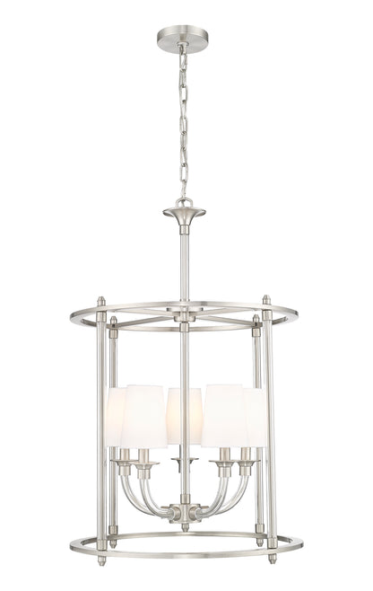 Katerina 5 Light Chandelier Brushed Nickel