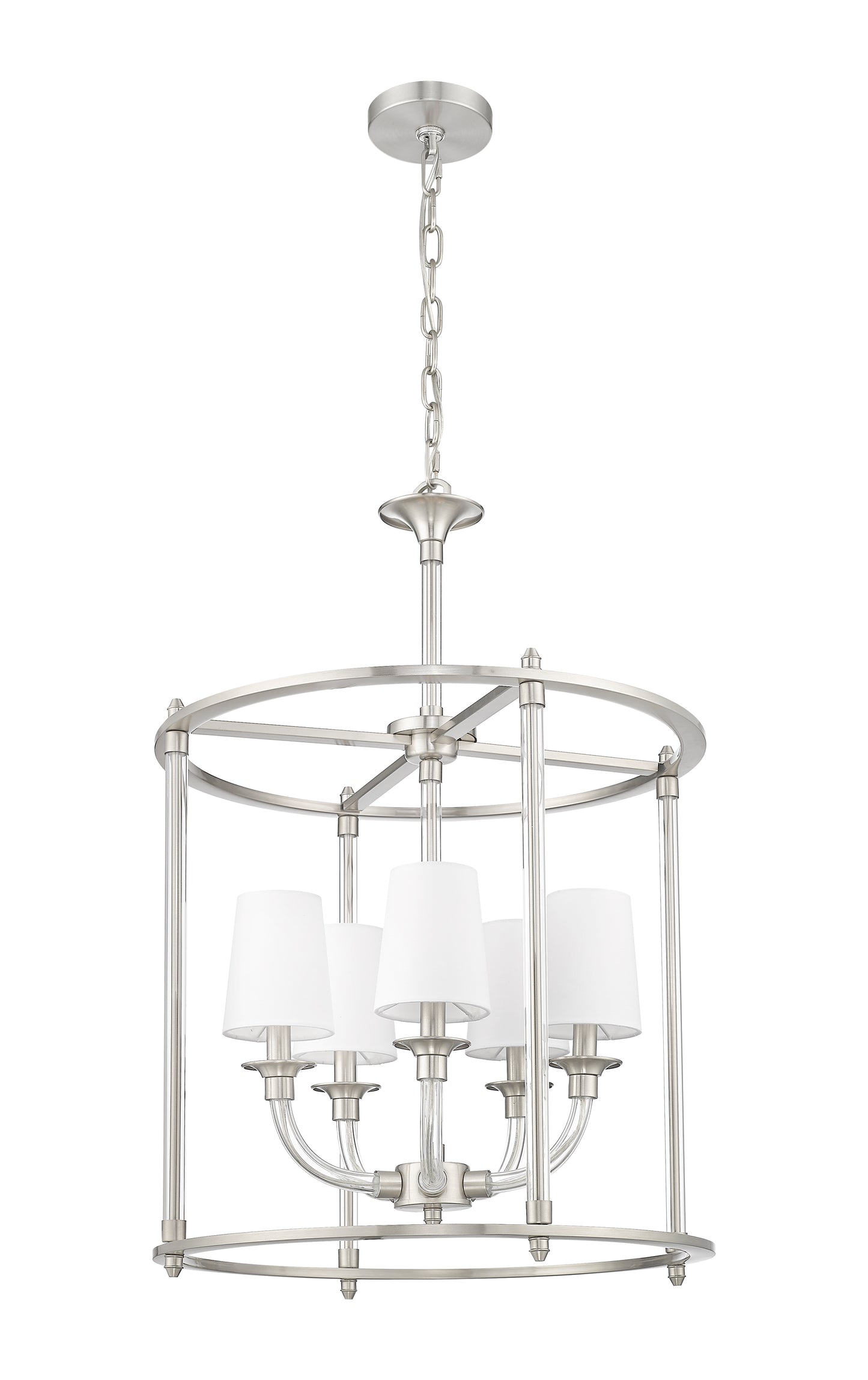 Katerina 5 Light Chandelier Brushed Nickel