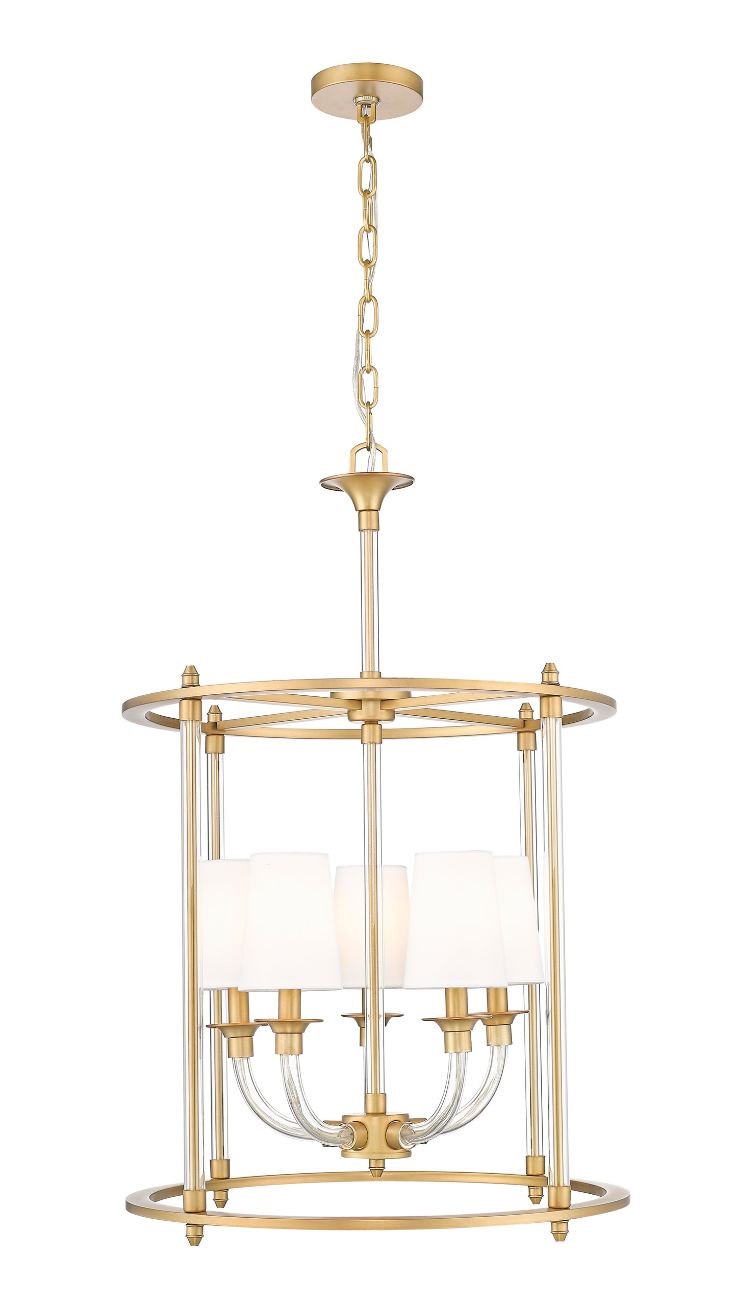 Katerina 5 Light Chandelier Rubbed Brass