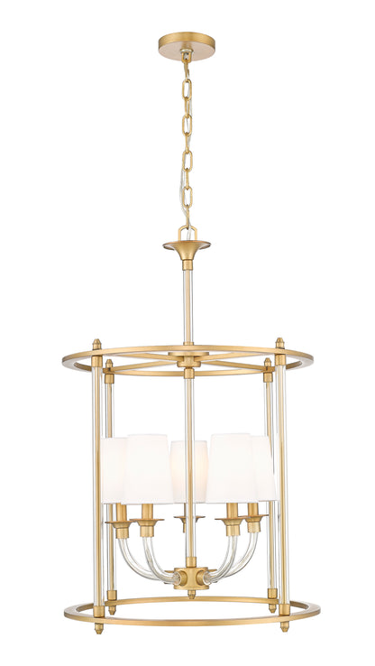 Katerina 5 Light Chandelier Rubbed Brass