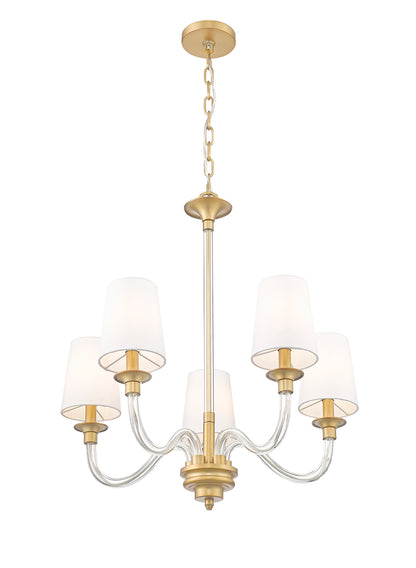 Katerina 5 Light Chandelier Rubbed Brass