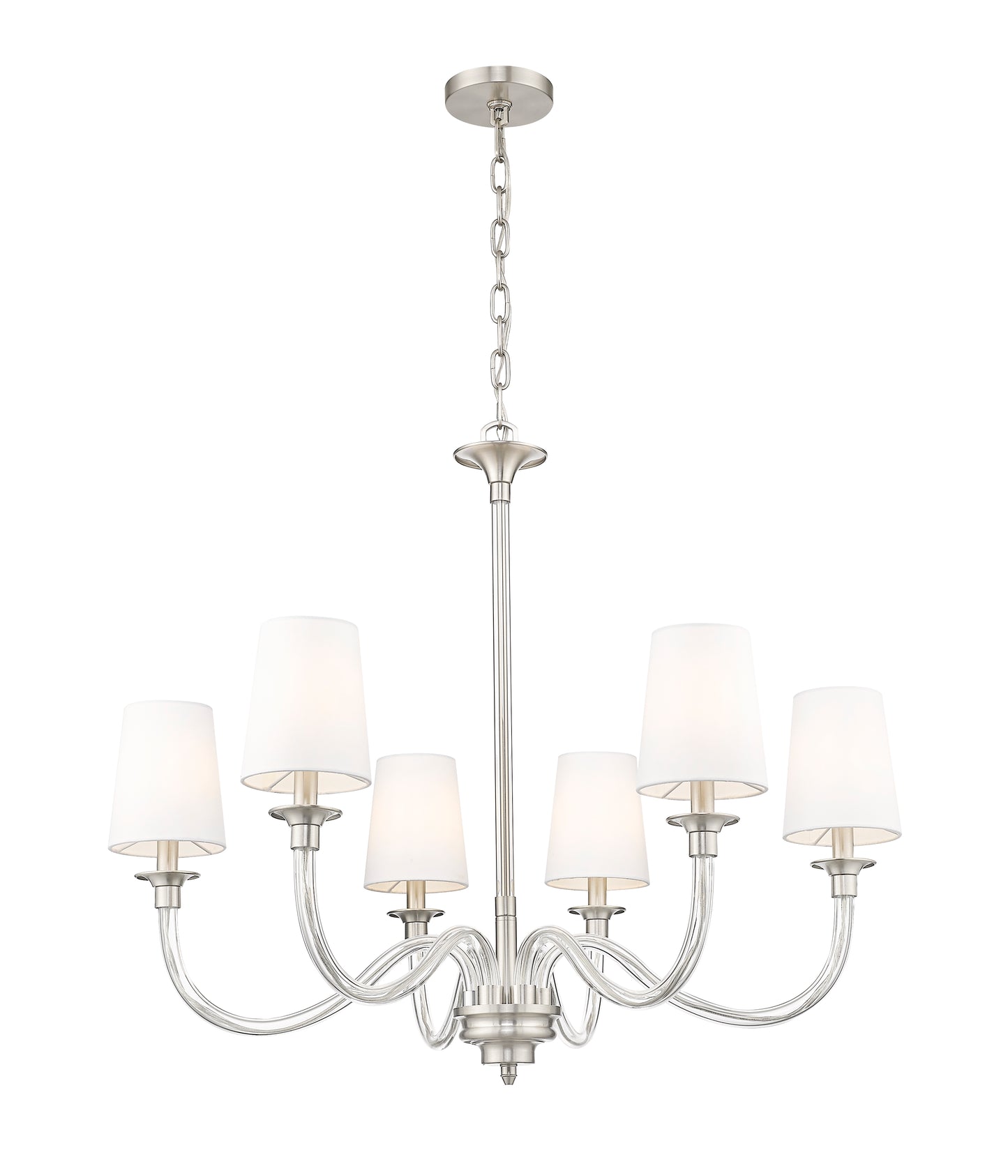 Katerina 6 Light Chandelier Brushed Nickel