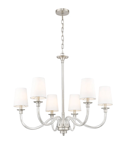 Katerina 6 Light Chandelier Brushed Nickel