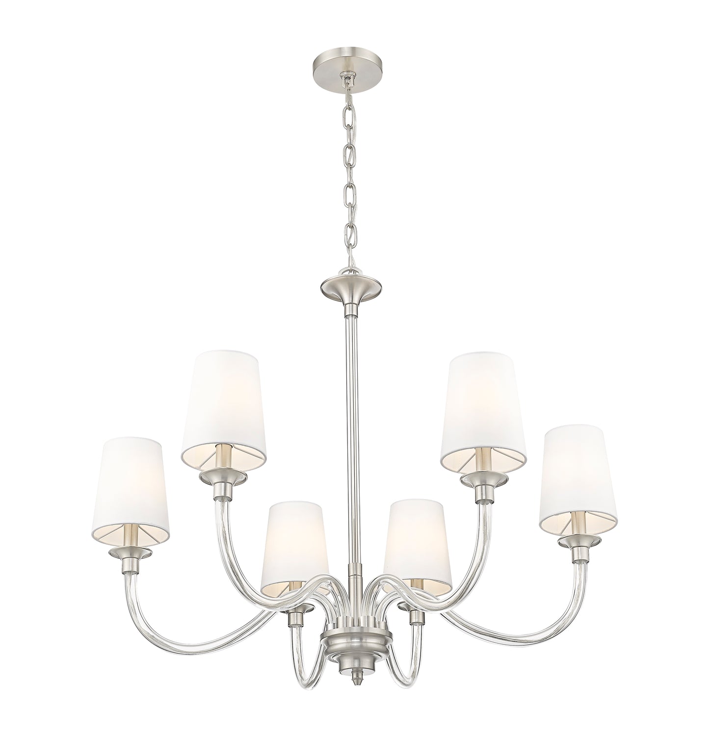 Katerina 6 Light Chandelier Brushed Nickel