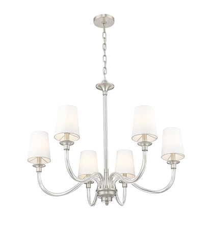 Katerina 6 Light Chandelier Brushed Nickel