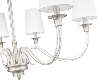 Katerina 6 Light Chandelier Brushed Nickel
