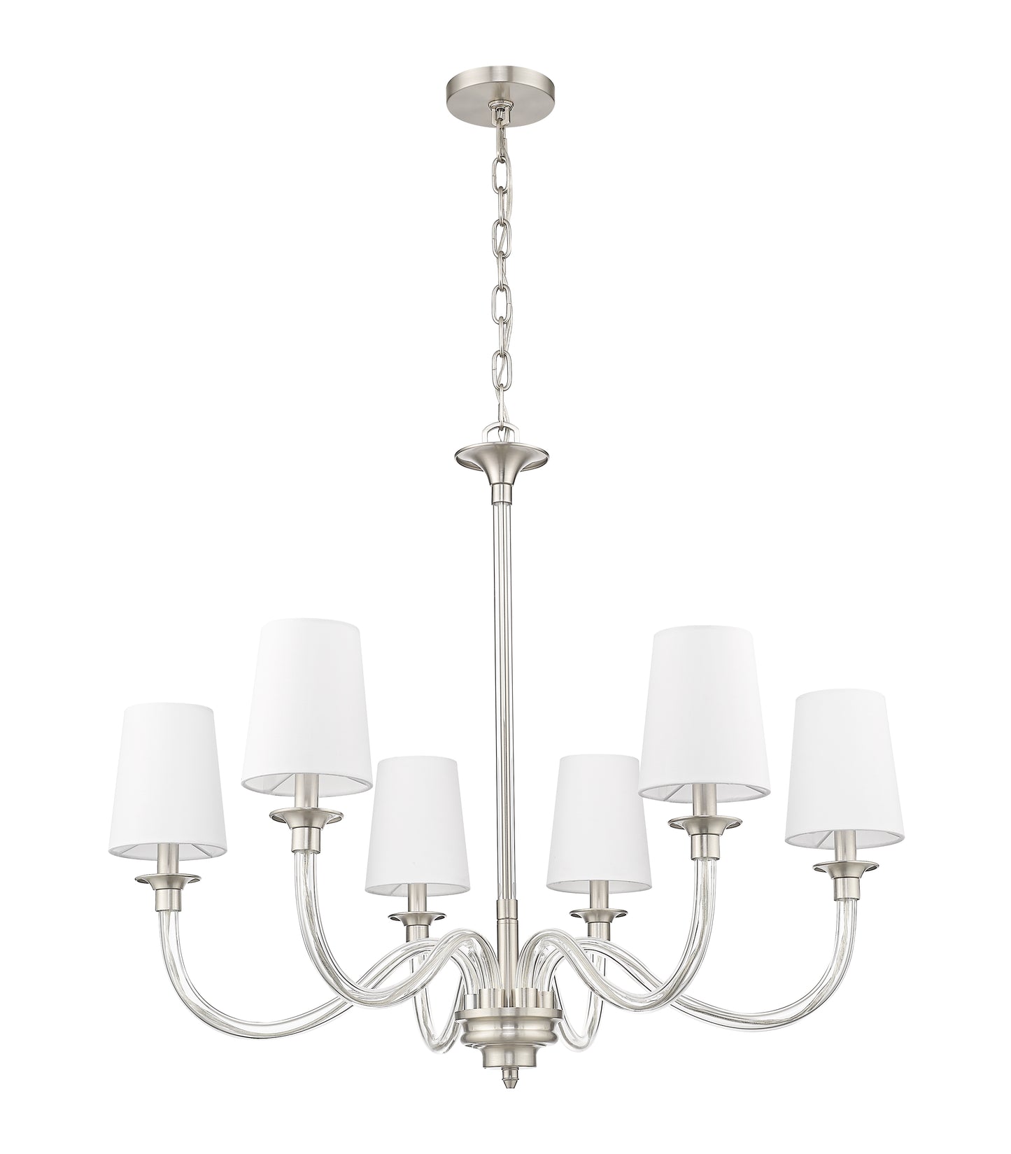 Katerina 6 Light Chandelier Brushed Nickel