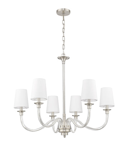 Katerina 6 Light Chandelier Brushed Nickel