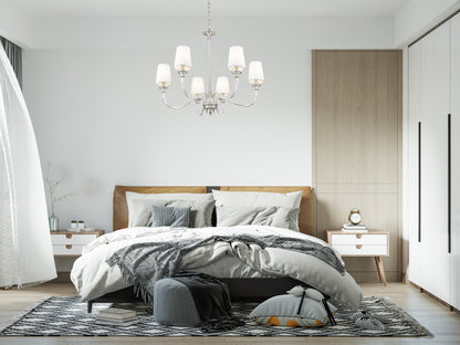 Katerina 6 Light Chandelier Brushed Nickel