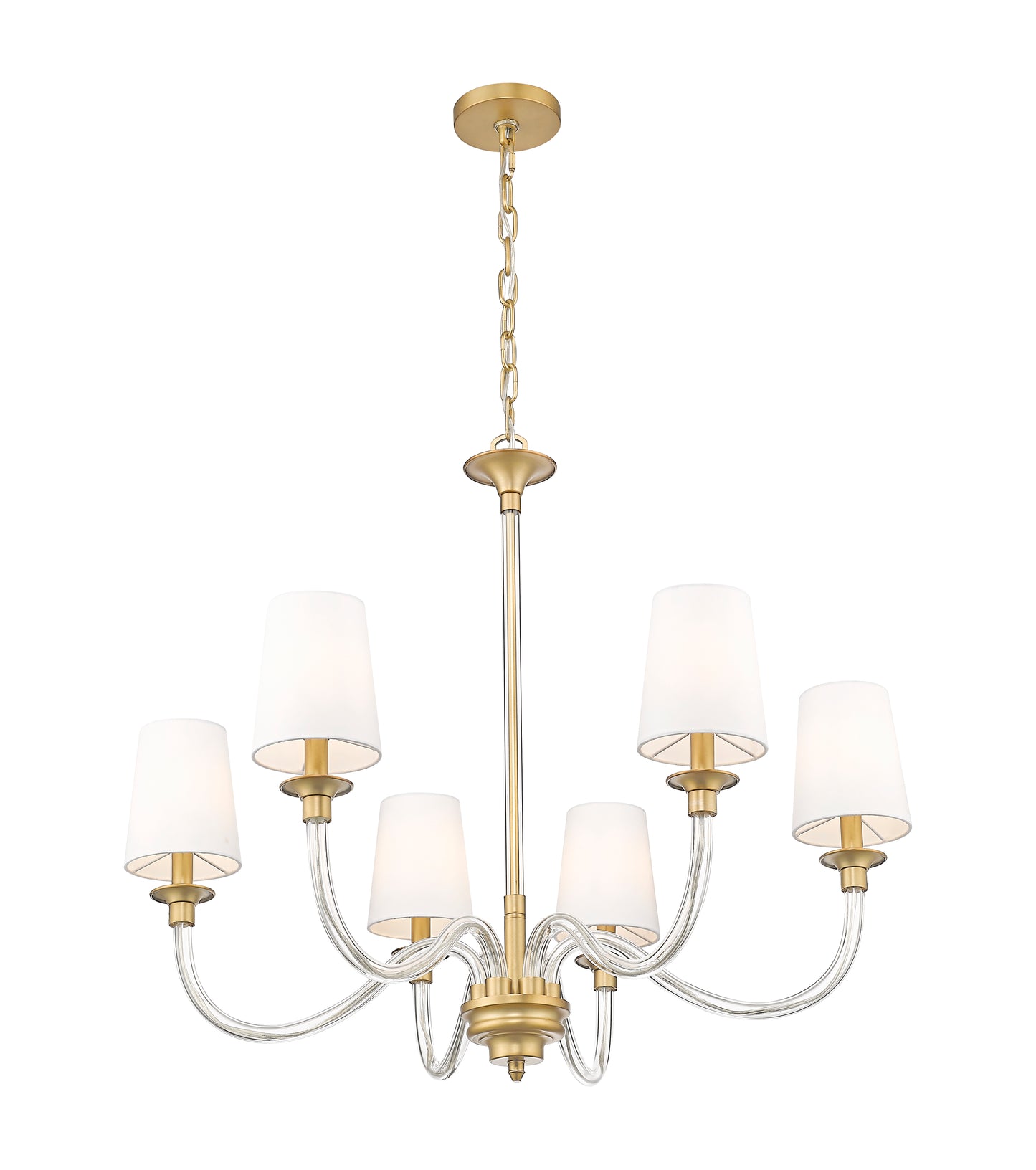 Katerina 6 Light Chandelier Rubbed Brass