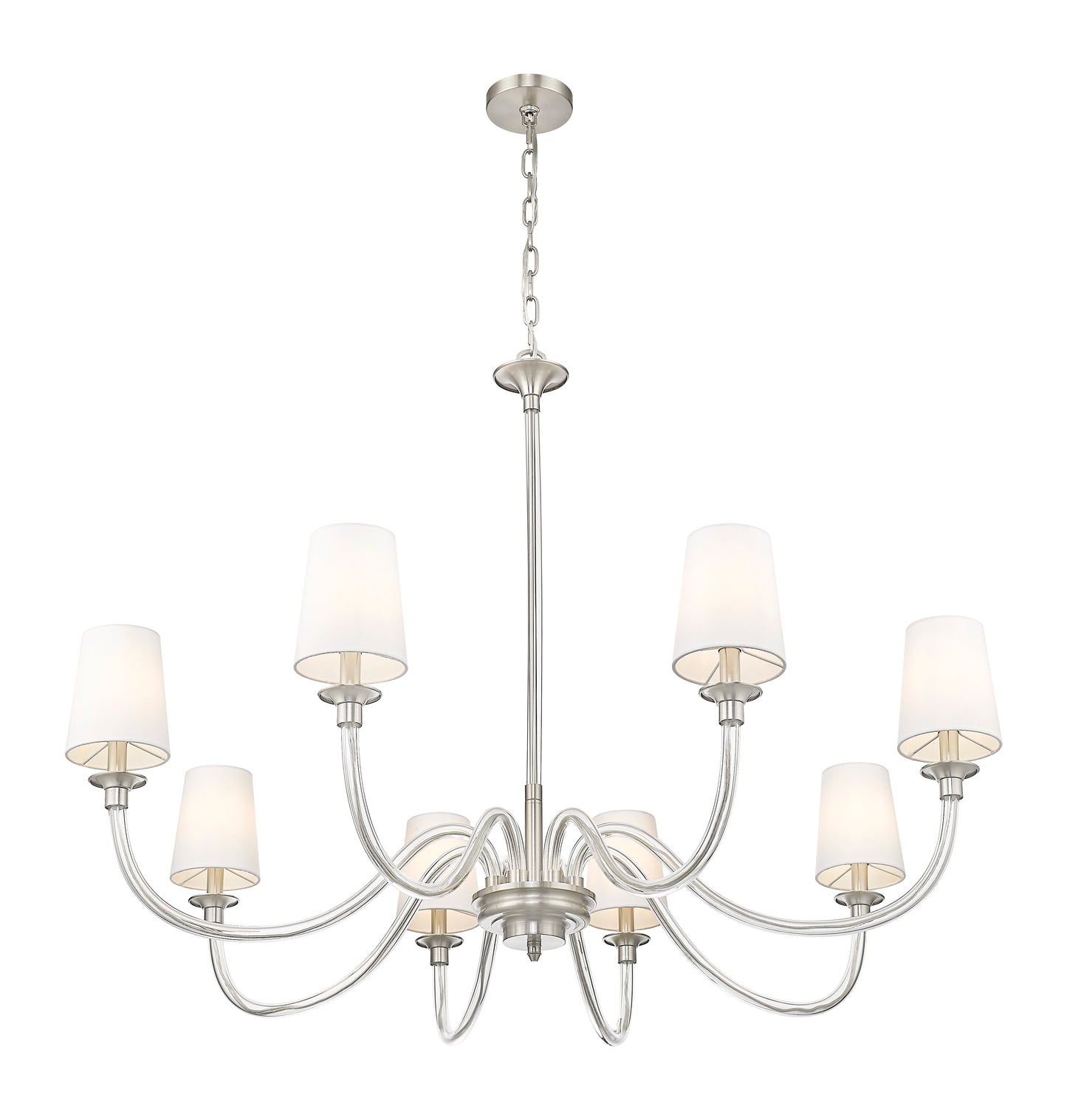 Katerina 8 Light Chandelier Brushed Nickel