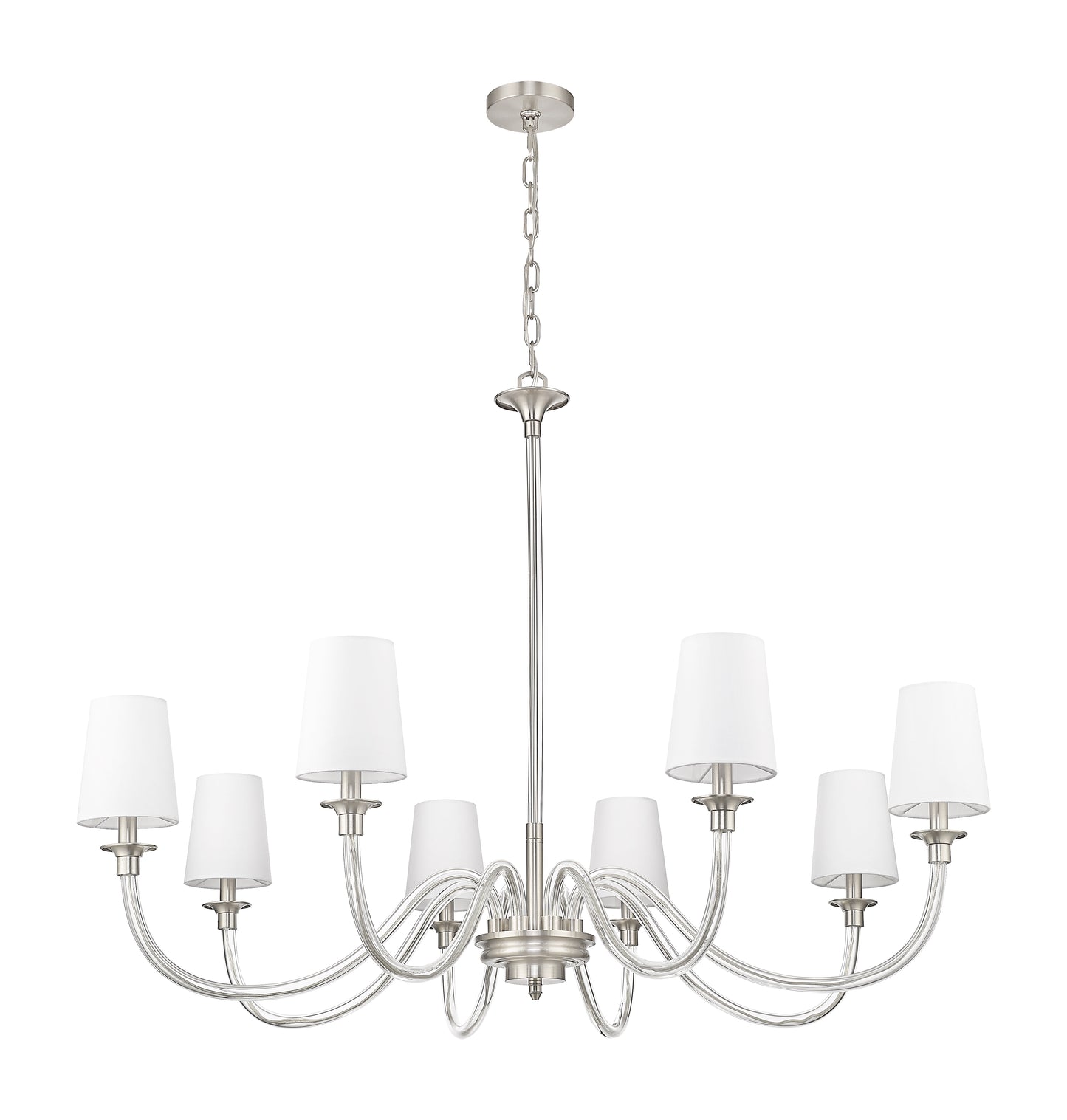 Katerina 8 Light Chandelier Brushed Nickel
