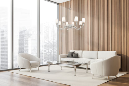 Katerina 8 Light Chandelier Brushed Nickel