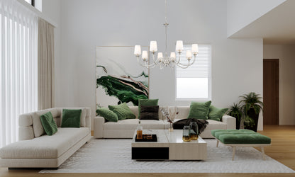 Katerina 8 Light Chandelier Brushed Nickel
