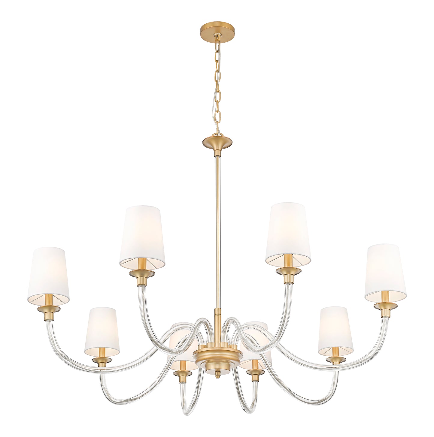 Katerina 8 Light Chandelier Rubbed Brass
