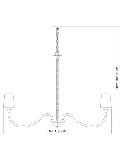 Katerina 8 Light Chandelier Rubbed Brass