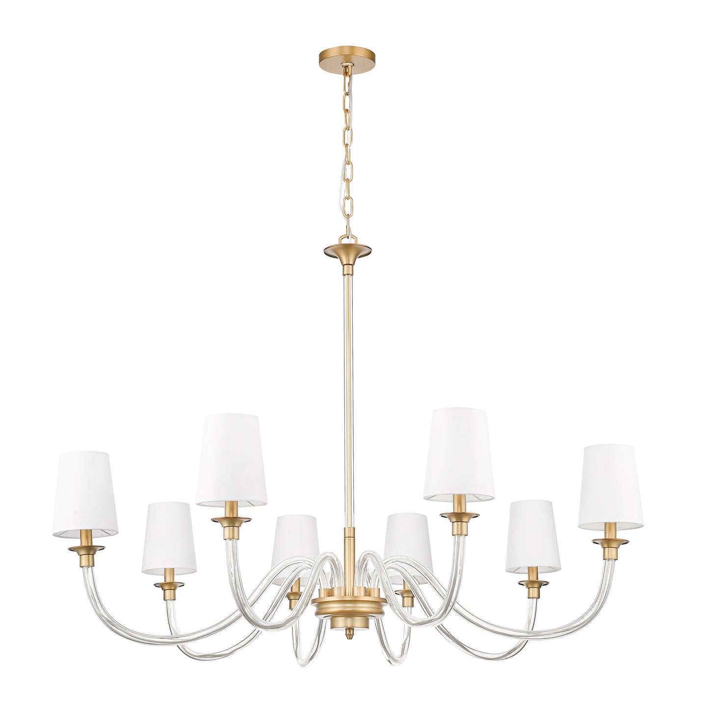 Katerina 8 Light Chandelier Rubbed Brass