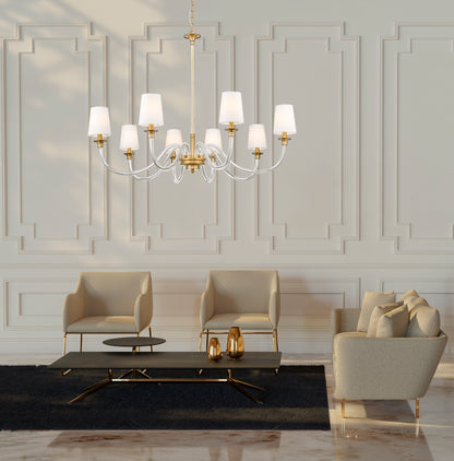 Katerina 8 Light Chandelier Rubbed Brass