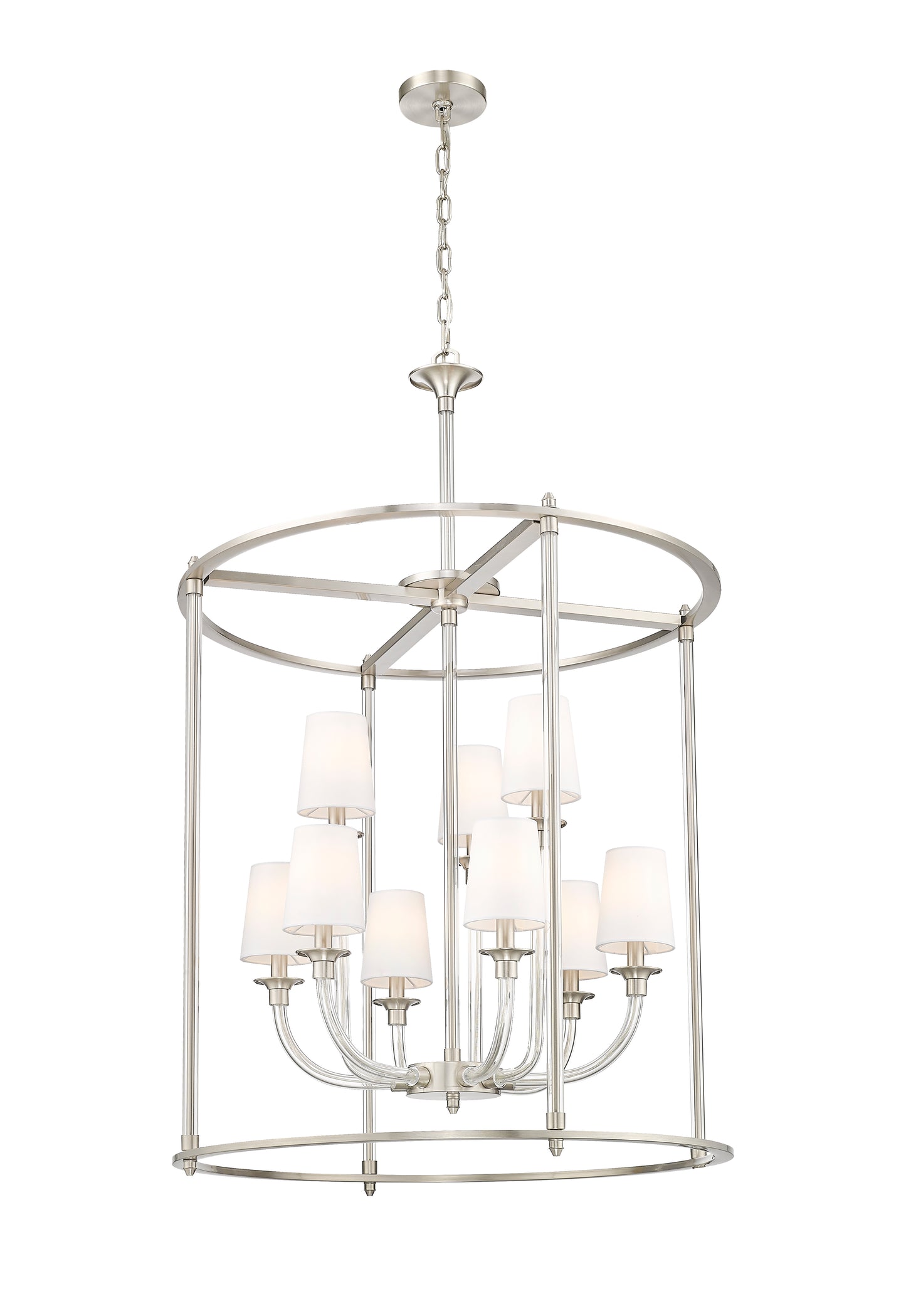 Katerina 9 Light Chandelier Brushed Nickel