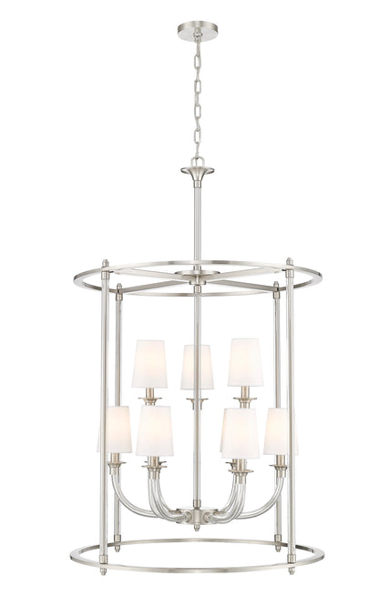 Katerina 9 Light Chandelier Brushed Nickel
