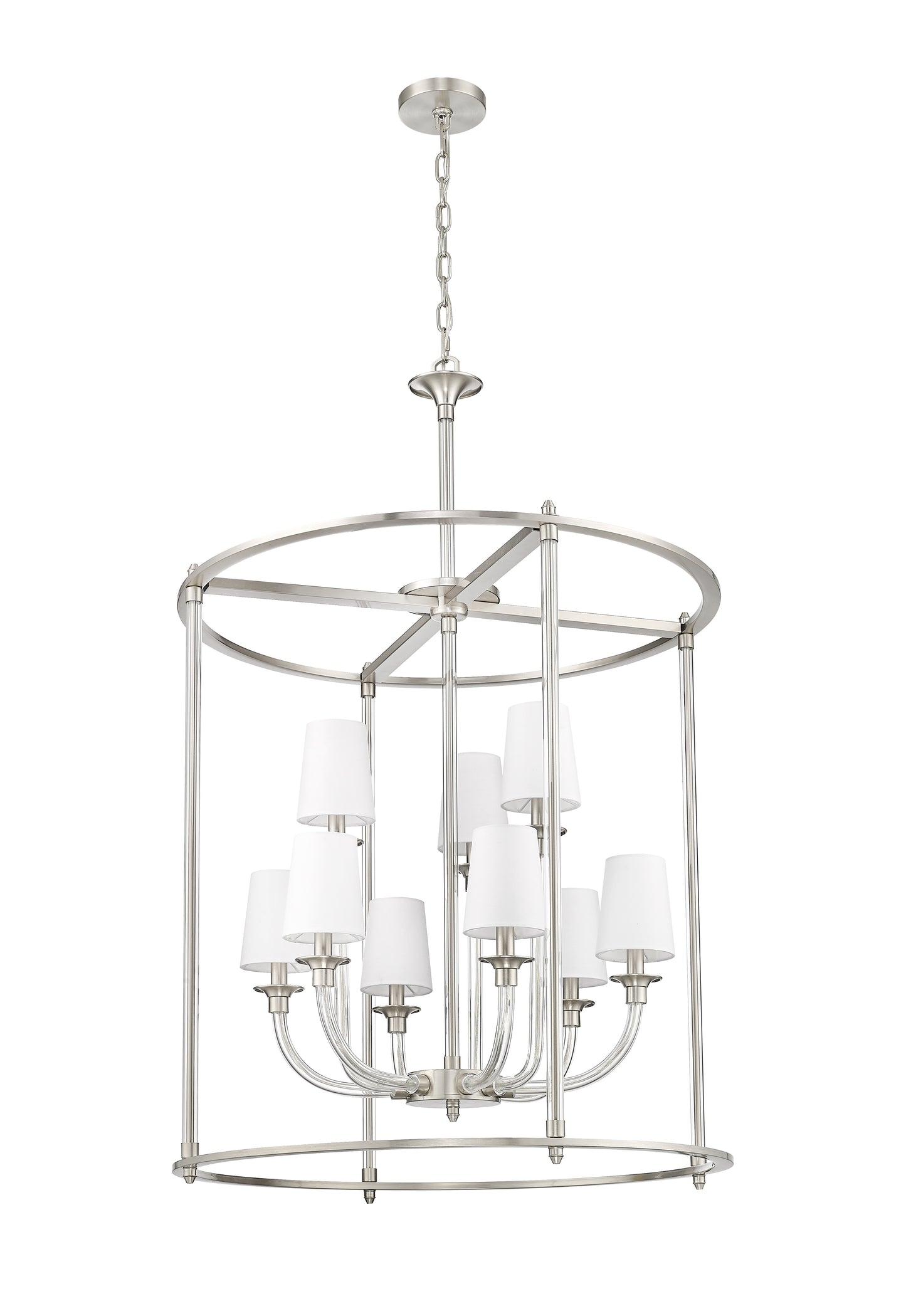 Katerina 9 Light Chandelier Brushed Nickel