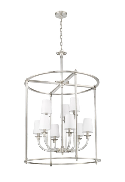 Katerina 9 Light Chandelier Brushed Nickel
