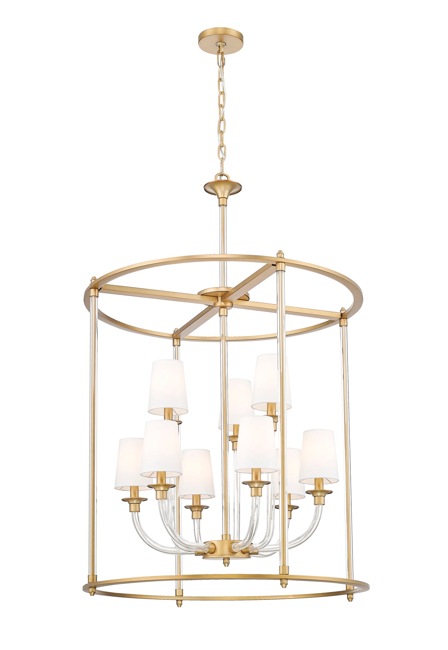 Katerina 9 Light Chandelier Rubbed Brass