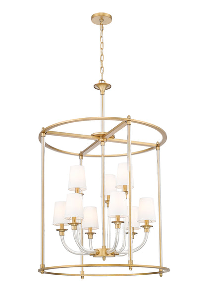 Katerina 9 Light Chandelier Rubbed Brass
